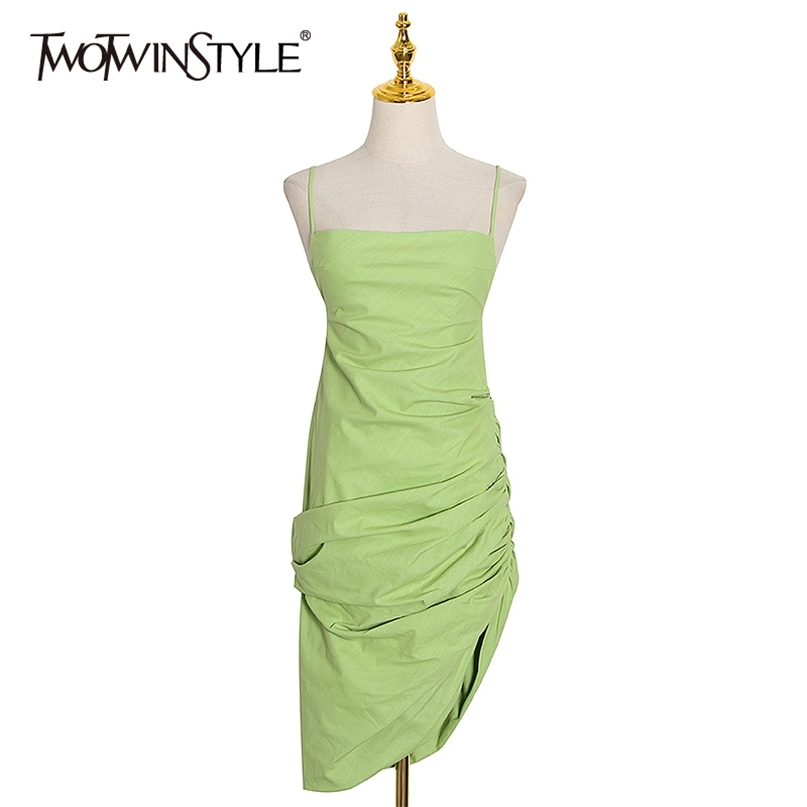 Elegant Ruched Dress Women Spaghetti Strap Square Collar Backless Dresses Female Clothes Summer Fashion 210520, Green
Elegant Ruched Dress Women Spaghetti Strap Square Collar Backless Dresses Female Clothes Summer Fashion 210520, Green
