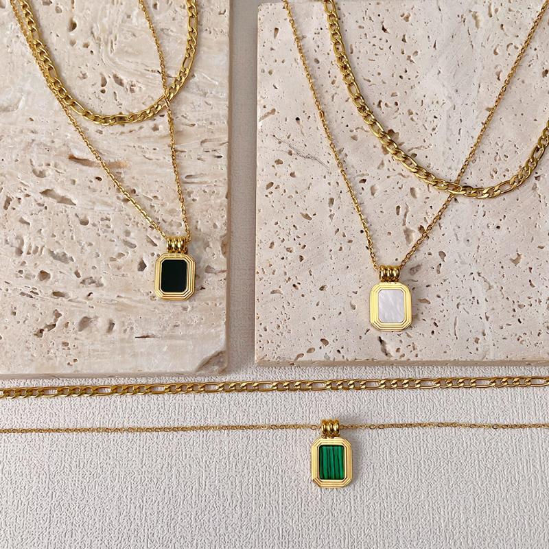 Pendant Necklaces ENFASHION Square Necklace For Women Gold Set Stainless Steel Wedding Fashion Jewelry Bijoux Femme P213279
Pendant Necklaces ENFASHION Square Necklace For Women Gold Set Stainless Steel Wedding Fashion Jewelry Bijoux Femme P213279