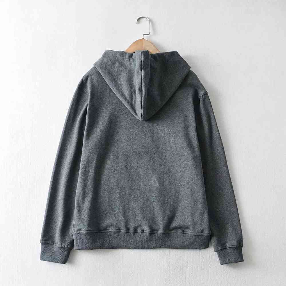 zipper hooded Hoodies Women Sweatshirt Long Sleeve pocket thick Loose Cardigan coat Casual plus size 210521