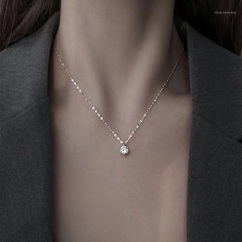 Chains Xxixx 925 Sterling Silver Simple Zircon Pendant Sense Of Luxury Necklace Women Light Temperament Jewelry Accessories
Chains Xxixx 925 Sterling Silver Simple Zircon Pendant Sense Of Luxury Necklace Women Light Temperament Jewelry Accessories