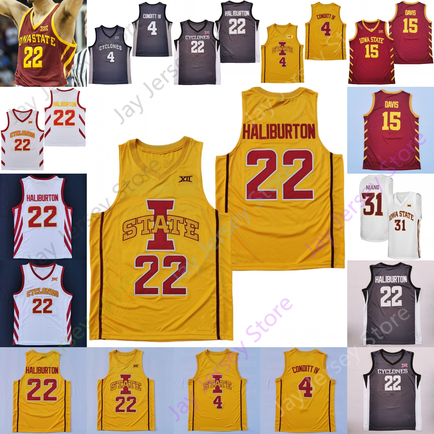 Iowa State Cyclones Basketball Jersey NCAA College Haliburton Caleb Grill Izaiah Brockington Tyrese Hunter Gabe Kalscheur Jeff Hornacek Rasir Bolton, White 2019
Iowa State Cyclones Basketball Jersey NCAA College Haliburton Caleb Grill Izaiah Brockington Tyrese Hunter Gabe Kalscheur Jeff Hornacek Rasir Bolton, White 2019