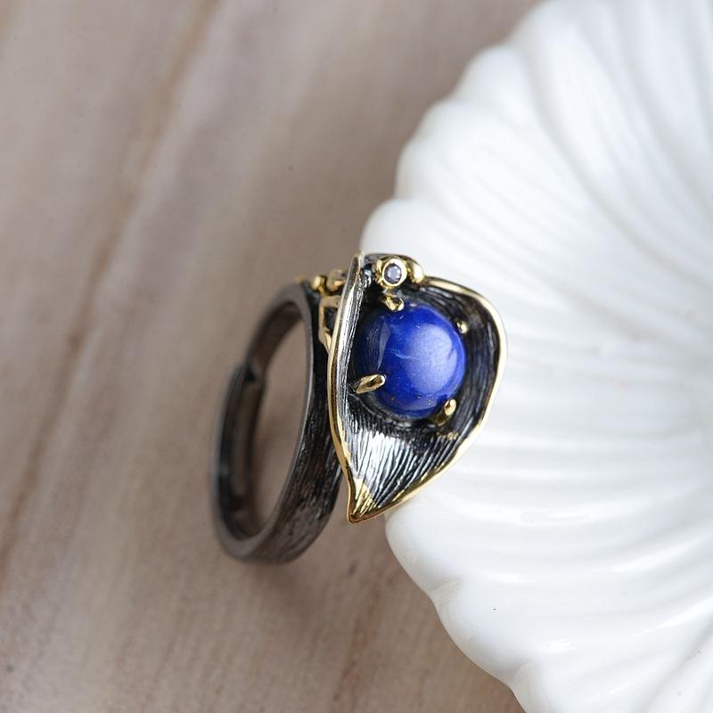 Silver Ring Leaf Adjustable 100% Original Real S925 Solid Rings For Women Jewelry Fine Lapis Lazuli Cluster
Silver Ring Leaf Adjustable 100% Original Real S925 Solid Rings For Women Jewelry Fine Lapis Lazuli Cluster