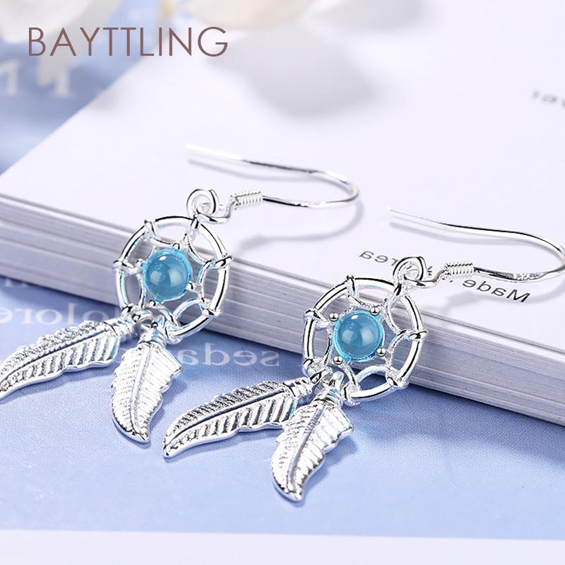 Dangle & Chandelier BAYTTLING Arrival 42MM 925 Sterling Silver Blue Zircon Leaf Drop Earrings For Women Fashion Jewelry Gifts
Dangle & Chandelier BAYTTLING Arrival 42MM 925 Sterling Silver Blue Zircon Leaf Drop Earrings For Women Fashion Jewelry Gifts