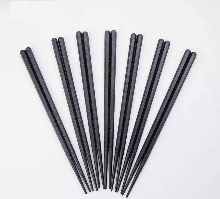 500Pairs Black Chopstick Restaurant Durable Japanese Chopstick Sushi Black Alloy Chopstick Chinese Food Bulk Sale