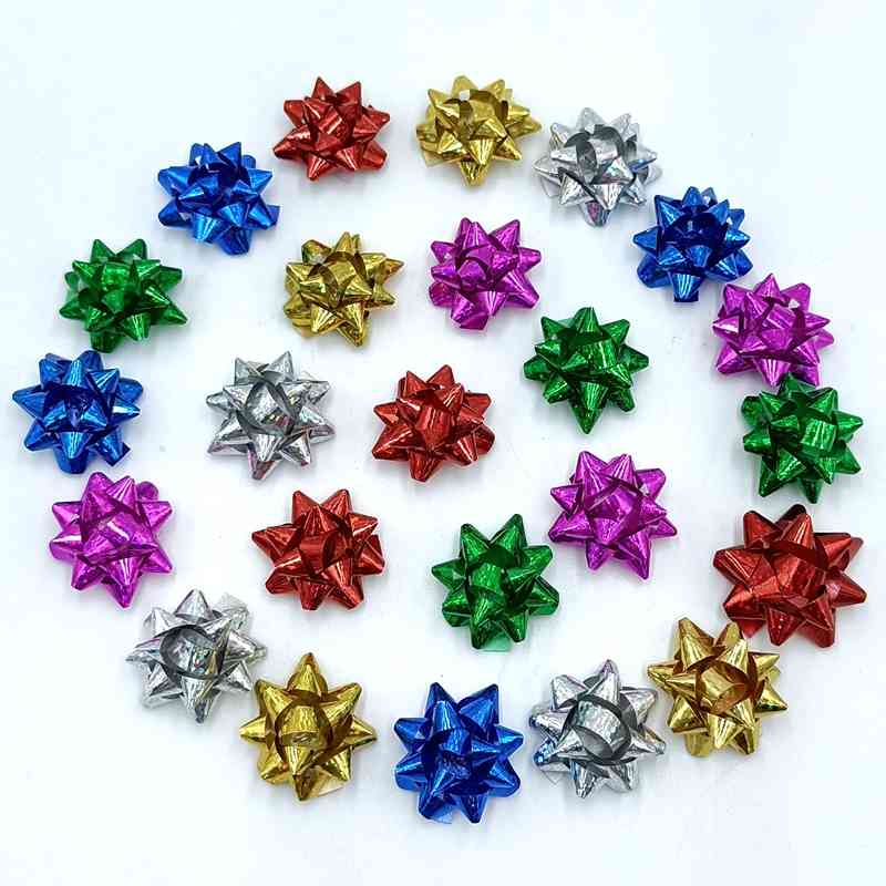 100pcs 1" Inch Metallic Mini Star Bow& Gift Wrap Bow for Christmas, Birthday, Party Decoration
100pcs 1" Inch Metallic Mini Star Bow& Gift Wrap Bow for Christmas, Birthday, Party Decoration