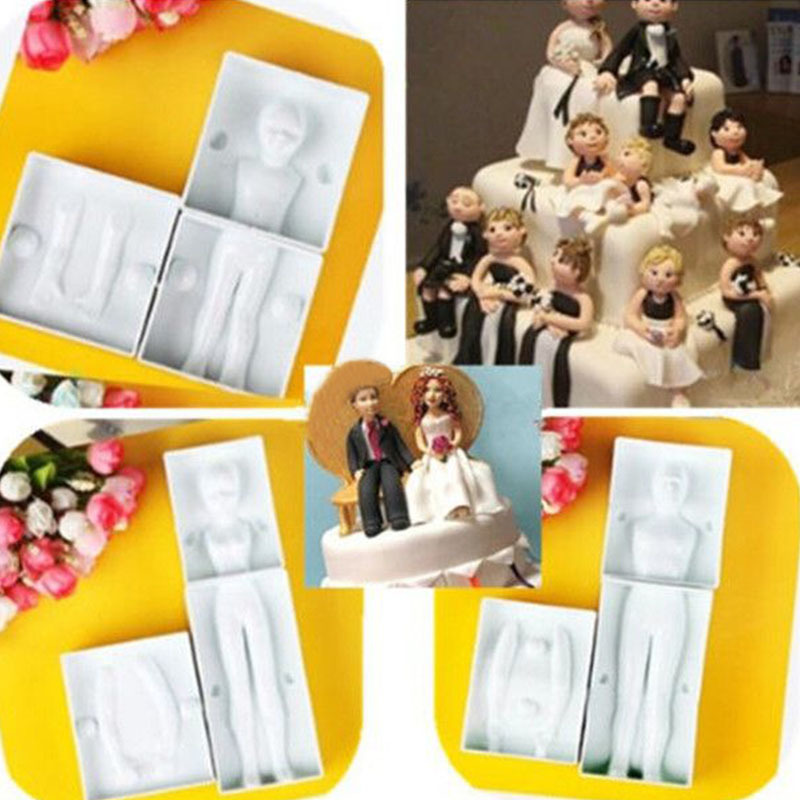 1 Set Cake Decorating Tools 3D People Shaped Sugar Fondant Mould Baking Accessories Human Body Kitchen Gadgets Cake Figure Mold