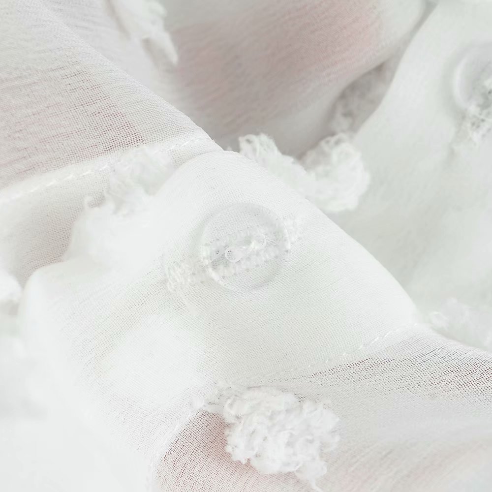 Stylish Chic Snowflake Pompom Decoration Blouse Fashion Women Lapel Collar Lantern Sleeve Shirts Casual Ladies Tops Blusas Mujer 210520