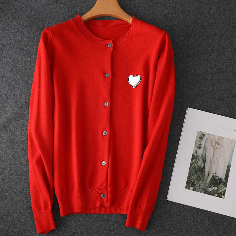 Fashion Couple Long Sleeve Cashmere sweater Cardigan Casual Embroidery Love-Heart For Man Women 210907