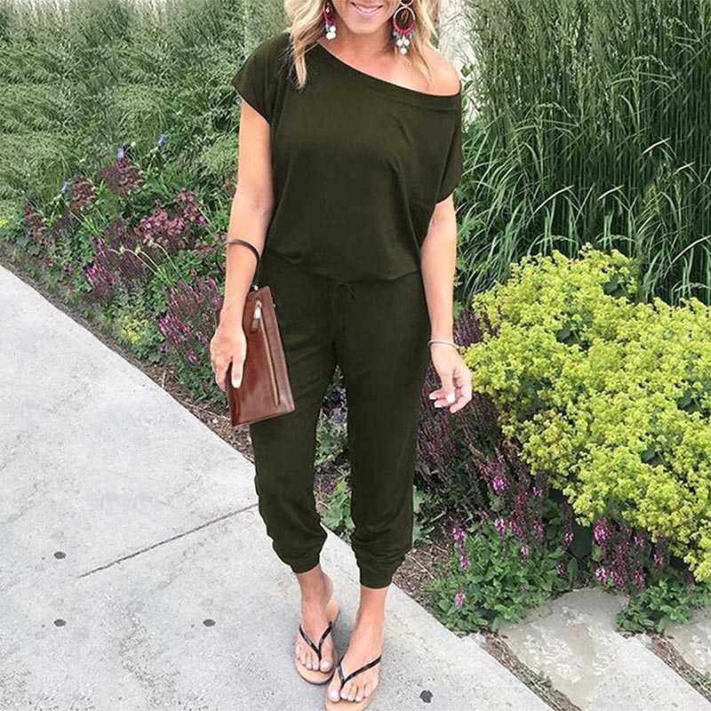 Women Summer Cold Shoulder Homewear Bodycon Jumpsuits Lace-up Casual Clubwear Street Romper With Belt 210709, Black
Women Summer Cold Shoulder Homewear Bodycon Jumpsuits Lace-up Casual Clubwear Street Romper With Belt 210709, Black
