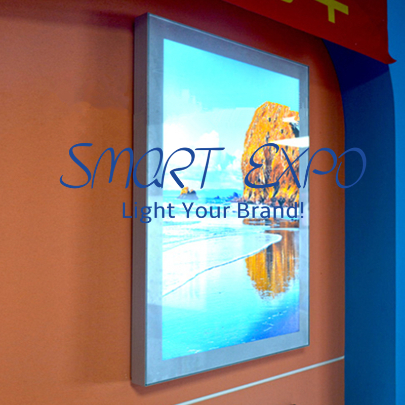 Restaurant Outdoor LED Sign Box Advertising Display Poster Billboard with Exquisite Waterproof Aluminum Frame and Wood Case Packing (60*80cm)