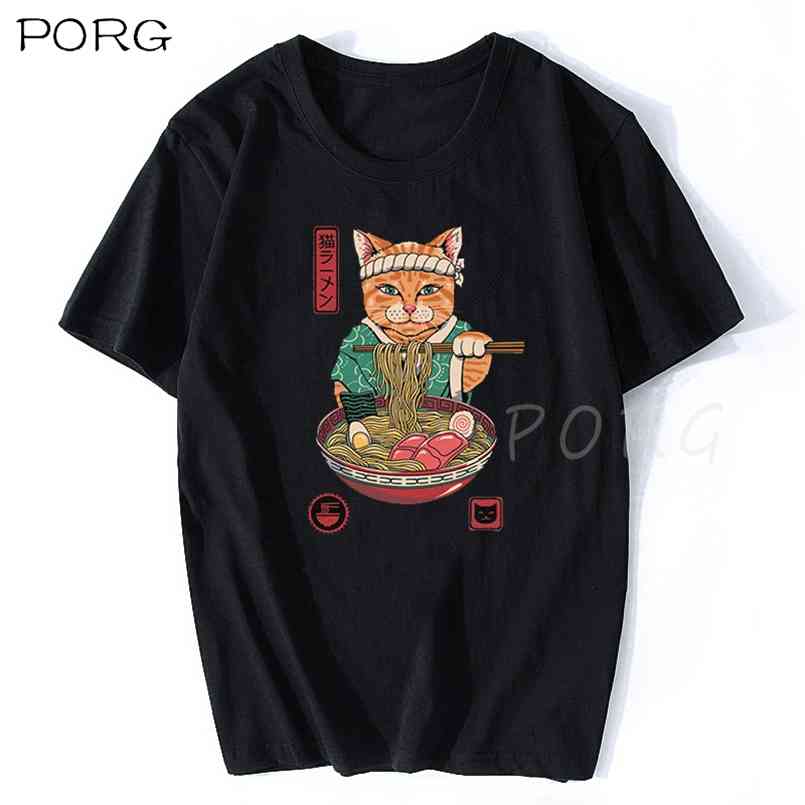 Neko Ramen Japan Cat Anime T Shirt Men's High Quality Aesthetic Cotton Cool Vintage T-shirt Harajuku Streetwear Camisetas Hombre 210707, Wh-blank 
Neko Ramen Japan Cat Anime T Shirt Men's High Quality Aesthetic Cotton Cool Vintage T-shirt Harajuku Streetwear Camisetas Hombre 210707, Wh-blank