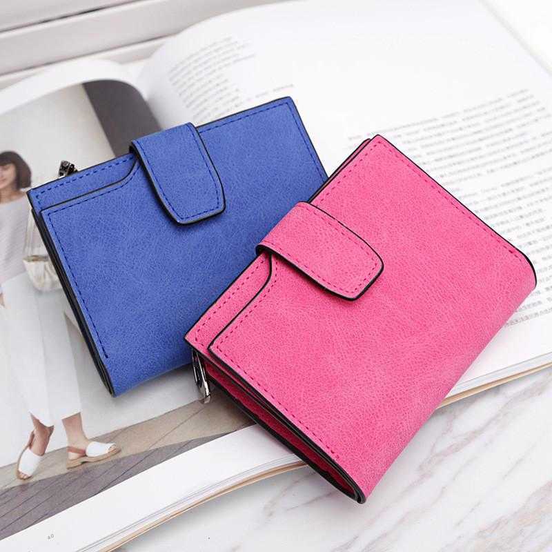 Women Fashion Coin Change Purses Purse Money Bag Small Wallet Female Zipper PU Leather Wallets Girls Short Card Holder
