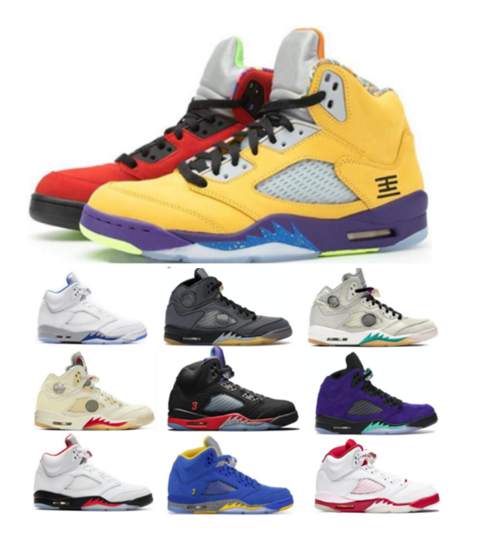 Jumpman Basketball Shoes 5 5s Off Raging Bull Fire Red Stealth What The Sail Muslin Toro Bravo Alternate Grape 2021 Men Women Sneakers US5.5-13
Jumpman Basketball Shoes 5 5s Off Raging Bull Fire Red Stealth What The Sail Muslin Toro Bravo Alternate Grape 2021 Men Women Sneakers US5.5-13