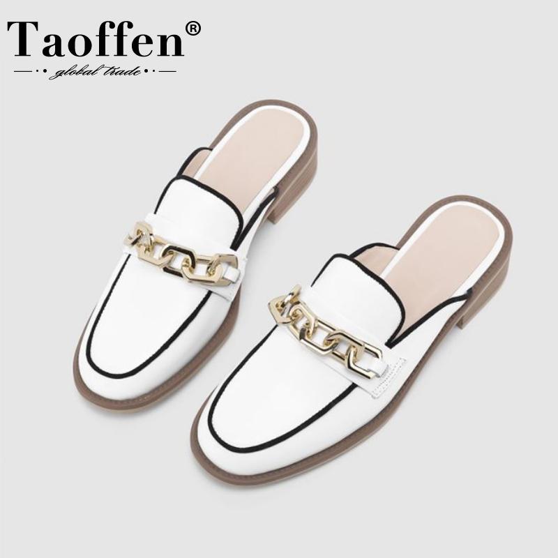 Taoffen Women Sandals Real Leather Metal Chain Shoes Fashion Cool Summer For Footwear Size 34-40, Black
Taoffen Women Sandals Real Leather Metal Chain Shoes Fashion Cool Summer For Footwear Size 34-40, Black