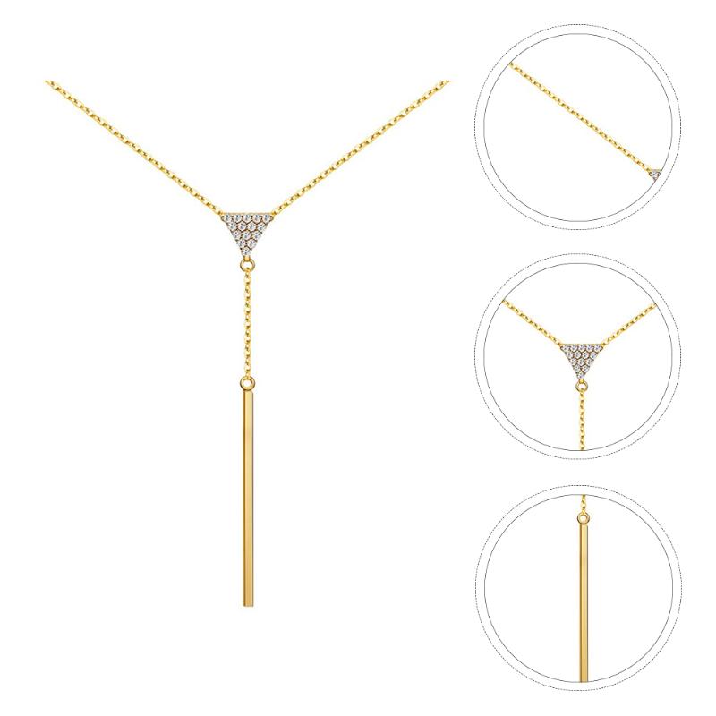 Pendant Necklaces Crystal Neck Chain Triangle Necklace Y-shaped Clavicle Dressy Collocation
Pendant Necklaces Crystal Neck Chain Triangle Necklace Y-shaped Clavicle Dressy Collocation