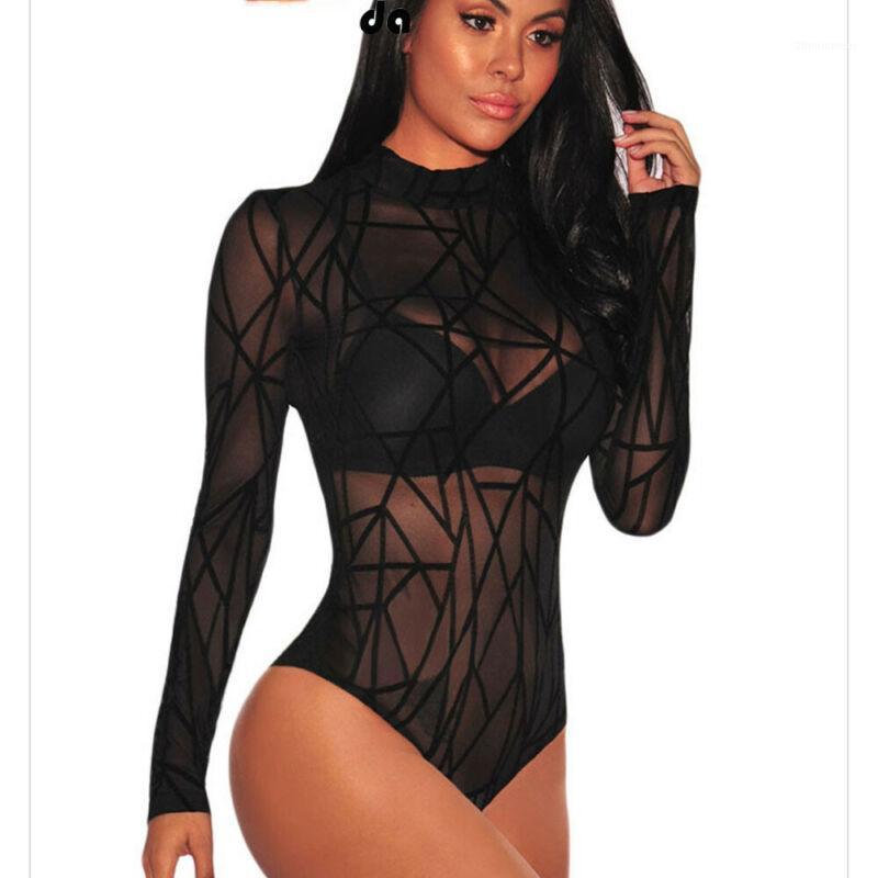 Women' Jumpsuits & Rompers Women Lace Bodysuit Sheer Mesh Turtleneck Long Sleeve Leotard Jumpsuit Top, Black
Women' Jumpsuits & Rompers Women Lace Bodysuit Sheer Mesh Turtleneck Long Sleeve Leotard Jumpsuit Top, Black
