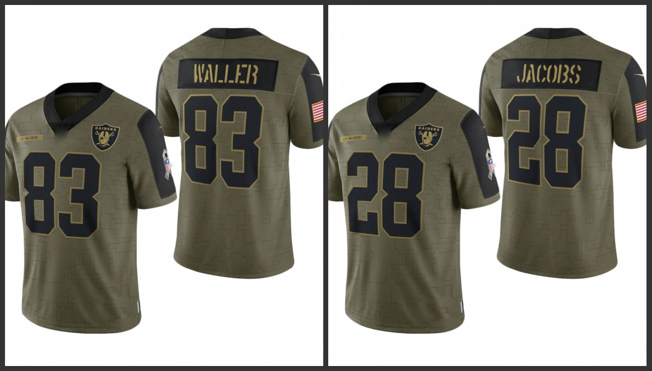 Las VegasRaidersMen #28 Josh Jacobs 83 Darren Waller Custom Women Youth Olive Limited 2021 Salute To Service Jersey, Black
Las VegasRaidersMen #28 Josh Jacobs 83 Darren Waller Custom Women Youth Olive Limited 2021 Salute To Service Jersey, Black