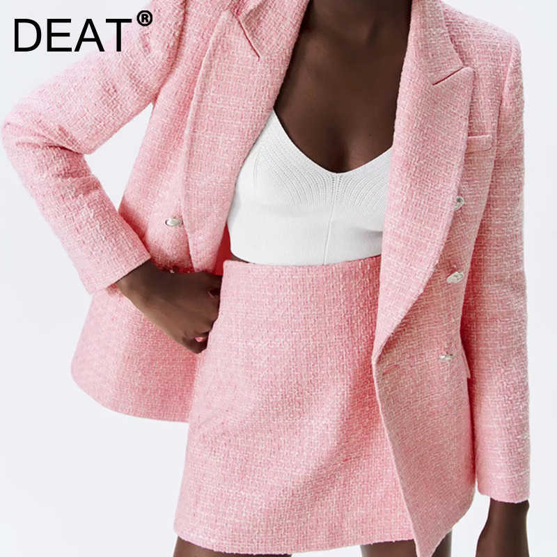 DEAT Women Natched Neck Long Sleeve Skirt Short Two Piece Set Fashion Temperament Spring Autumn 11D1710 210709, Pants
DEAT Women Natched Neck Long Sleeve Skirt Short Two Piece Set Fashion Temperament Spring Autumn 11D1710 210709, Pants