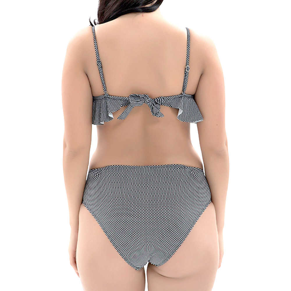 Swimwear Push Up Bathing Suit Plus Size Swimsuit Solid Large Bikinis Women Beach Wear Swimming 4XL 6XL 8XL 210625