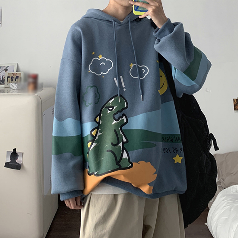 Women's Print Cartoon Velvet Hoodies Loose O-neck Long Sleeve Drawstring Female Couple Hoodie Winter Korean Lady Pullovers 210524, Black
Women's Print Cartoon Velvet Hoodies Loose O-neck Long Sleeve Drawstring Female Couple Hoodie Winter Korean Lady Pullovers 210524, Black