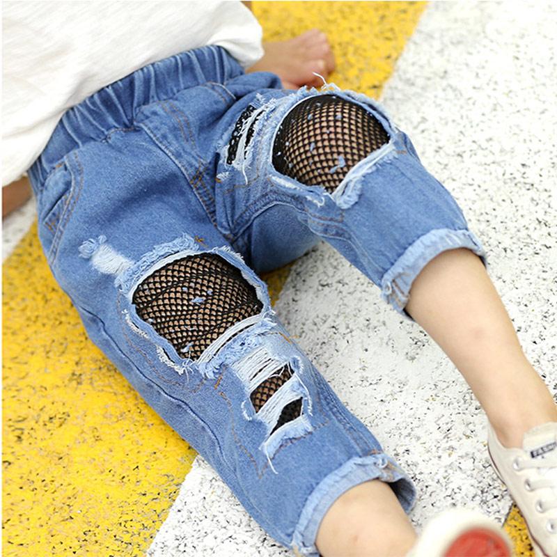 Fashion Ripped Girls Jeans Broken Hole Kids Spring Summer Long Pants For Casual Loose Children Trousers, Blue
Fashion Ripped Girls Jeans Broken Hole Kids Spring Summer Long Pants For Casual Loose Children Trousers, Blue