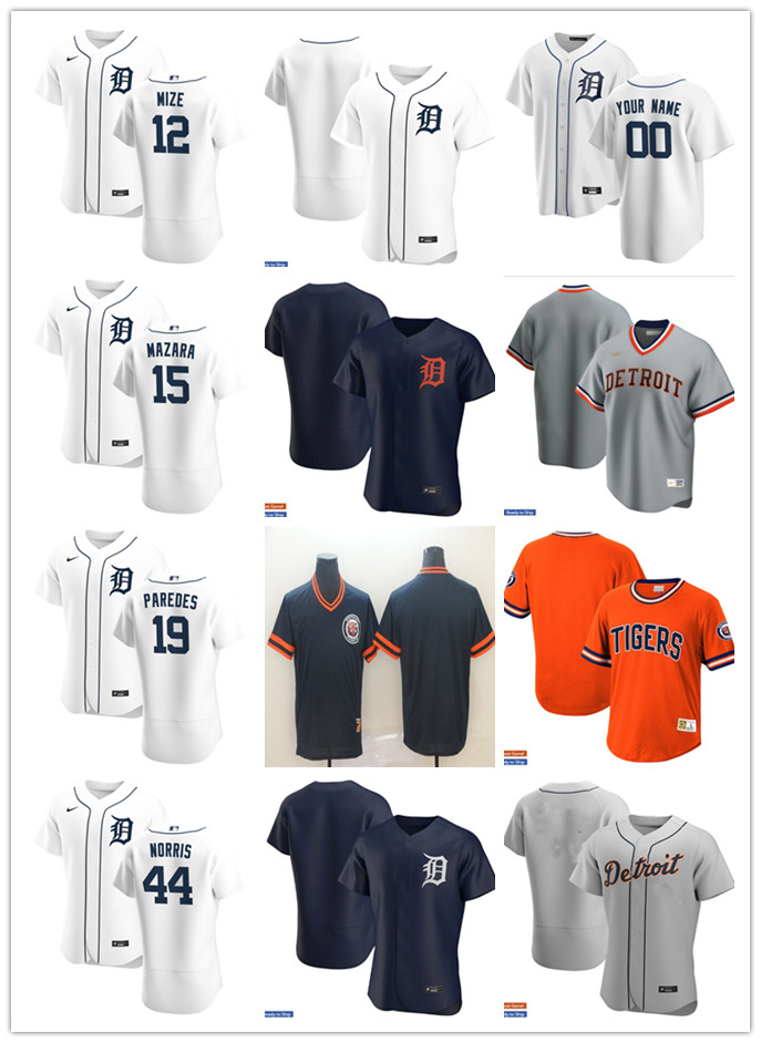 Men Women Youth 15 Nomar Mazara 12 Casey Mize 44 Daniel Norris 19 Isaac Paredes Custom Baseball Jersey Blank white gray orange navy, Colour 
Men Women Youth 15 Nomar Mazara 12 Casey Mize 44 Daniel Norris 19 Isaac Paredes Custom Baseball Jersey Blank white gray orange navy, Colour
