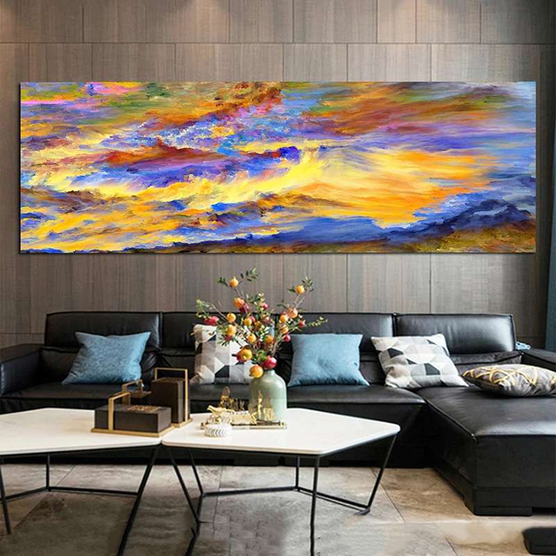Abstract Clouds Boat Poster Painting Wall Art Pictures For Living Room Office Canvas Prints Modern Home Decor Landscape Cuadros