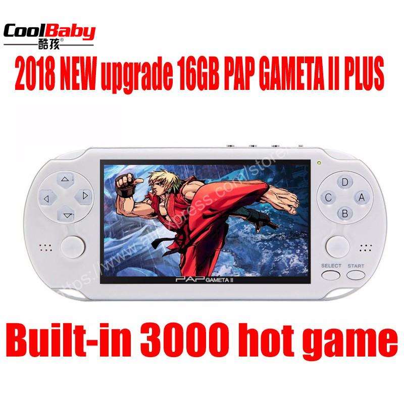 

Portable Game Players 2021 Upgrade PAP II Plus 4.3" Handheld Player 64Bit Gameta 16 GB PMP PSP Built-In 10000 MP4 MP5 Video Consoles