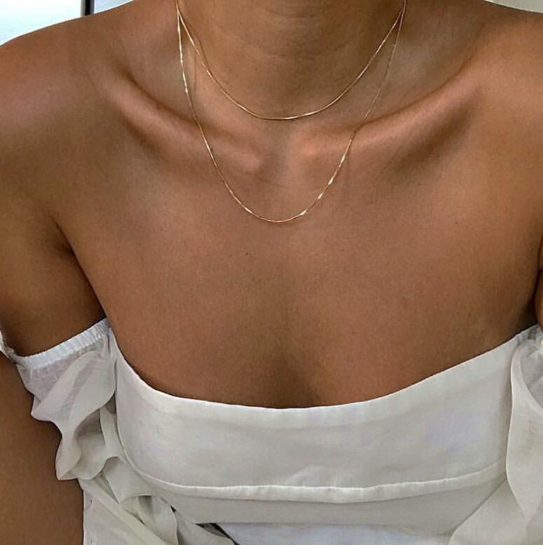 Women Necklace - Gold Fill Jakotsu Choker Necklaces Women, High Quality Snake Pendant Necklace, 45cm Fashion Jewelry for Lovers Free shippin