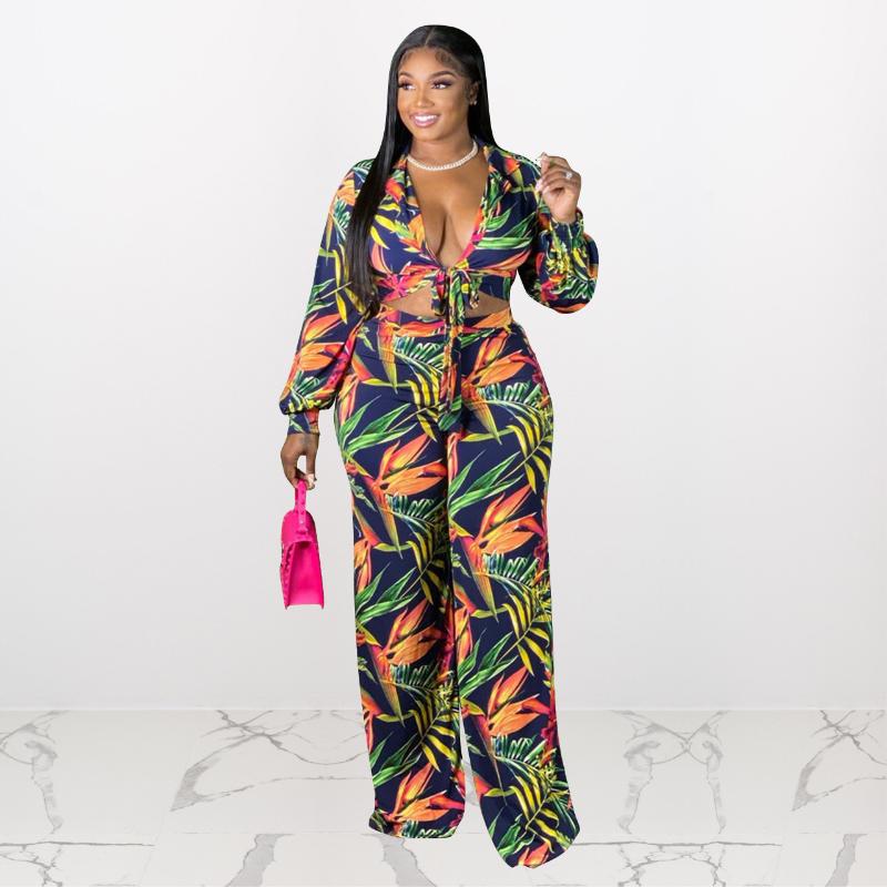 Women's Two Piece Pants 2021 Quality 2 Pcs Women Set Print V-neck Long Sleeve Tops Autum, White
Women's Two Piece Pants 2021 Quality 2 Pcs Women Set Print V-neck Long Sleeve Tops Autum, White