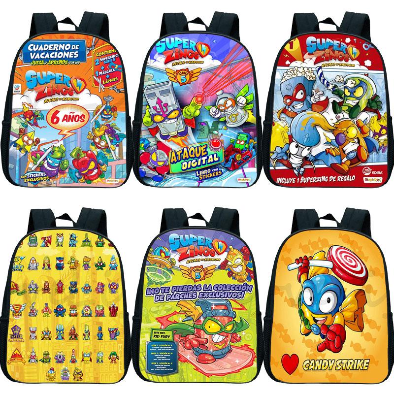 Backpack Super Zings Series 6 Kids Children Cartoon Rucksack Superzings Kindergarten Bookbag Preschool Bags 12 Inch Mochila