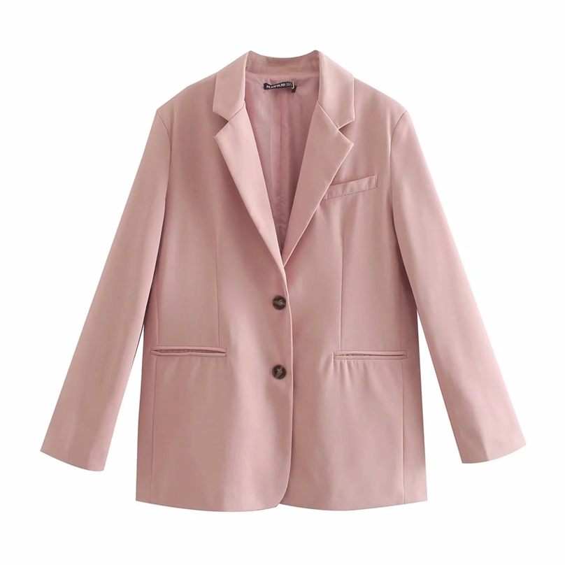 Women Fashion single Breasted Loose Fitting Blazer Coat Vintage Long Sleeve Pockets Female Outerwear Chic Veste Femme 210520, Pink
Women Fashion single Breasted Loose Fitting Blazer Coat Vintage Long Sleeve Pockets Female Outerwear Chic Veste Femme 210520, Pink