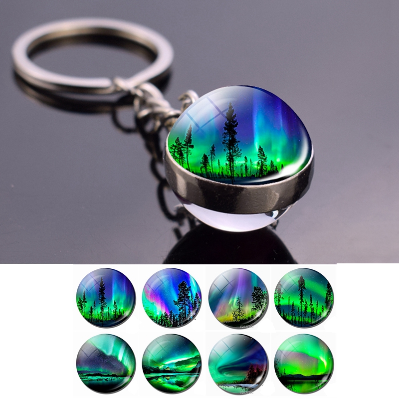 Northern Lights Tree Keychain Pendants Aurora Picture Glass Ball Key Chain Northerns Light Auroras Jewelry for Men Women Lovers Gift
Northern Lights Tree Keychain Pendants Aurora Picture Glass Ball Key Chain Northerns Light Auroras Jewelry for Men Women Lovers Gift