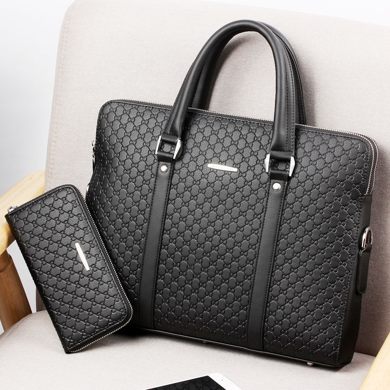 Men's Briefcase Fashion Shoulder Bag 14 inch Laptop Large Capacity Male Business Handbag Travel for Man 220222 5174