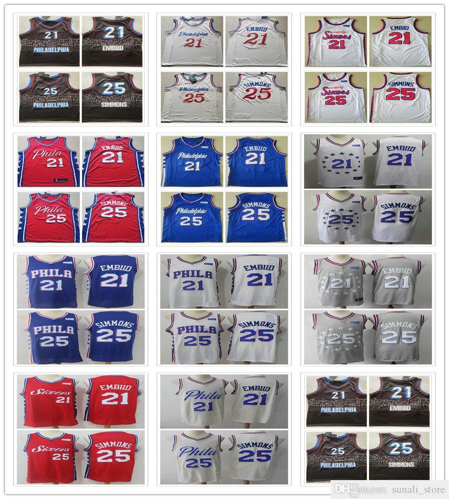 Stitched Men Youth Kids Joel 21 Embiid Jerseys 2021 New City Black Blue White Red Cream Ben 25 Simmons Basketball College Shirts, Black;red
Stitched Men Youth Kids Joel 21 Embiid Jerseys 2021 New City Black Blue White Red Cream Ben 25 Simmons Basketball College Shirts, Black;red