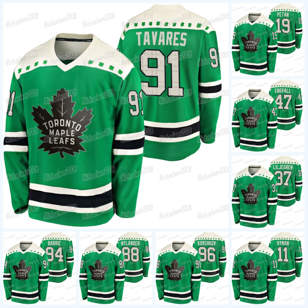 Toronto Maple Leafs 2021 St Patricks Day jersey yle Clifford Auston Matthews Zach Hyman Yegor Korshkov Timothy Liljegren Jack Campbell Rasmus Sandin Nic Petan
Toronto Maple Leafs 2021 St Patricks Day jersey yle Clifford Auston Matthews Zach Hyman Yegor Korshkov Timothy Liljegren Jack Campbell Rasmus Sandin Nic Petan