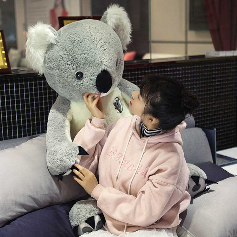 100-80cm Big Giant Australia Koala Plush Toy Soft Stuffed Koala Bear Doll Toys Kids Toys Juguetes Toys For Girls Birthday Gift 210724