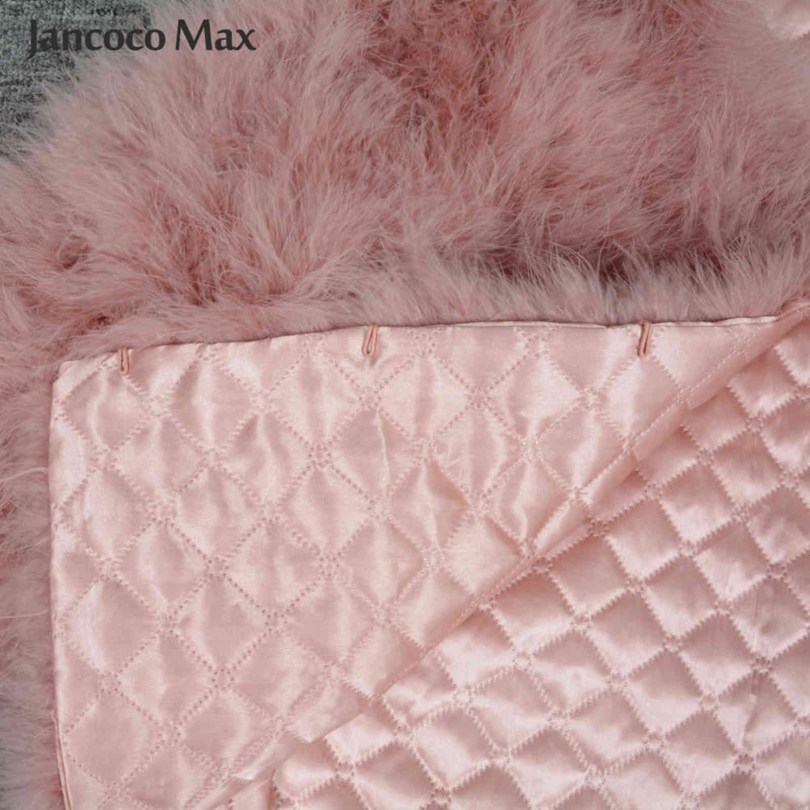 Women Real Ostrich Feather Coats Winter Fashion Natural Fur Jackets Fluffy Turkey Feather Lady S1002 211118