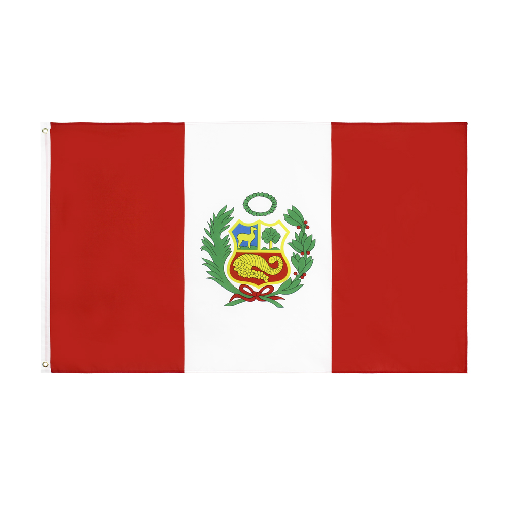 Peru National Flag For Decoration Retail Direct Factory Wholesale 3x5Fts 90x150cm Polyester Banner Indoor Outdoor Usage
Peru National Flag For Decoration Retail Direct Factory Wholesale 3x5Fts 90x150cm Polyester Banner Indoor Outdoor Usage
