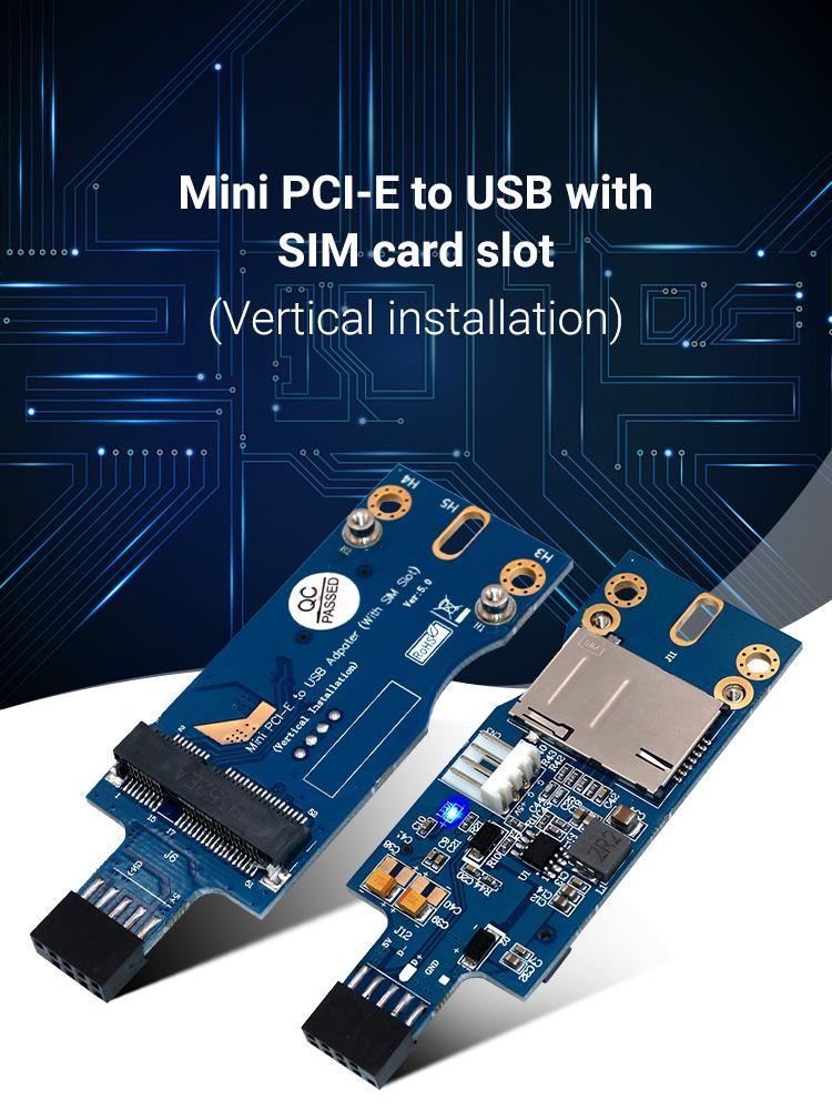 Mini PCI-E To USB Adapter With SIM Card Slot Vertical Installation 6Pin 8Pin Converter For WWAN LTE Module Computer Cables & Connectors
Mini PCI-E To USB Adapter With SIM Card Slot Vertical Installation 6Pin 8Pin Converter For WWAN LTE Module Computer Cables & Connectors