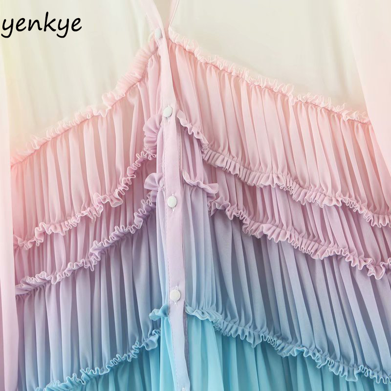2021multicolor gradient print long maxi dress women v neck long sleeve ruffle holiday boho beach dress a-line chiffon summer dress, Black;gray
2021multicolor gradient print long maxi dress women v neck long sleeve ruffle holiday boho beach dress a-line chiffon summer dress, Black;gray