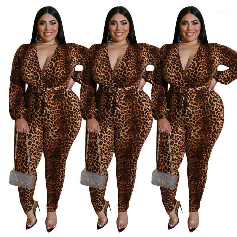 Women's Jumpsuits & Rompers Large Size Fashion Leopard Long-sleeved Sexy Wrapped Chest Jumpsuit Street Outdoor Office With Belt, As pic
Women's Jumpsuits & Rompers Large Size Fashion Leopard Long-sleeved Sexy Wrapped Chest Jumpsuit Street Outdoor Office With Belt, As pic