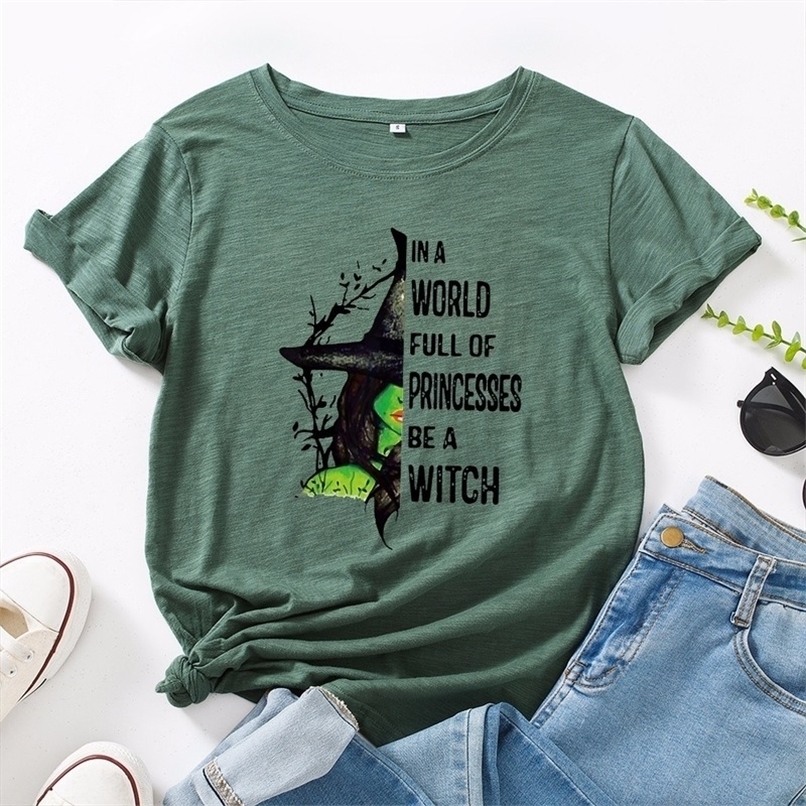 JCGO Fashion Summer T Shirt Women Plus Size 5XL Cotton Halloween Witch Print Female Short Sleeve Tshirts Casual Lady Tops Tee 210318, Light marble
JCGO Fashion Summer T Shirt Women Plus Size 5XL Cotton Halloween Witch Print Female Short Sleeve Tshirts Casual Lady Tops Tee 210318, Light marble