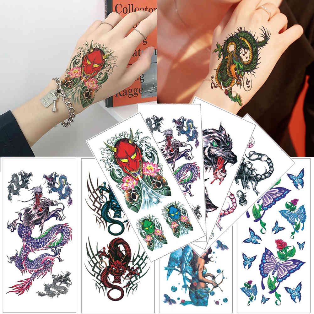 Temporary stickers Flower butterfly Watercolor s Scorpion dragon Small sticker Hand leg body tattoo women
Temporary stickers Flower butterfly Watercolor s Scorpion dragon Small sticker Hand leg body tattoo women
