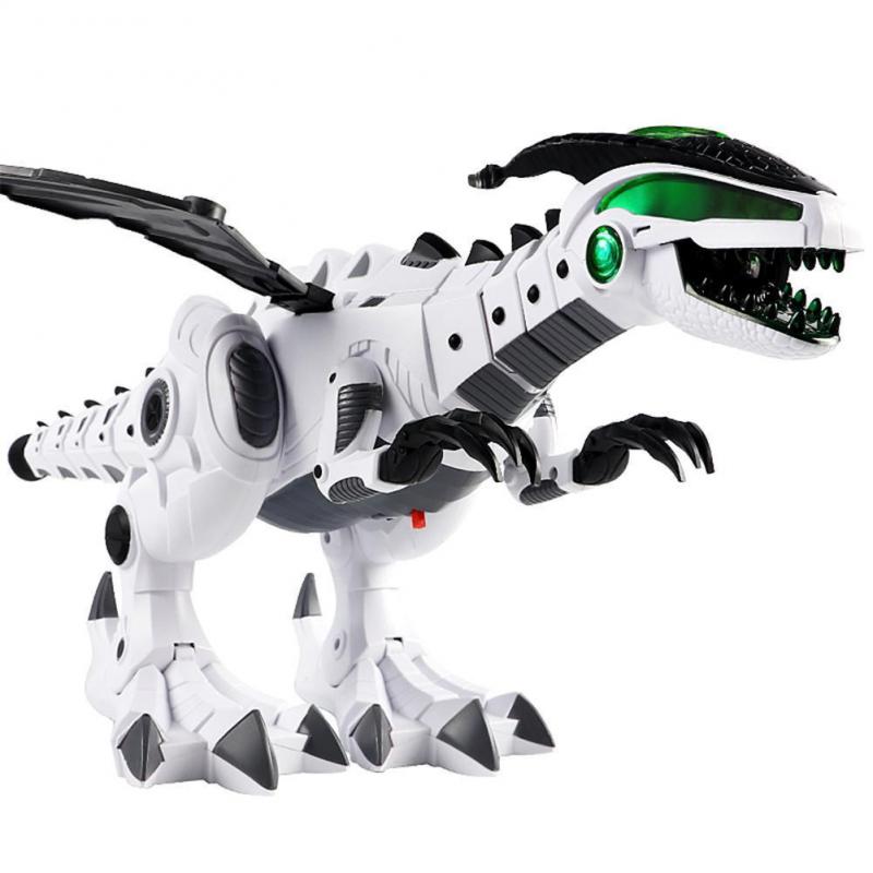 Electronics RobotsLarge Spray Mechanical Dinosaurs With Wing Cartoon Electronic Walking Animal Model Dinosaurio Robot Pterosaurs