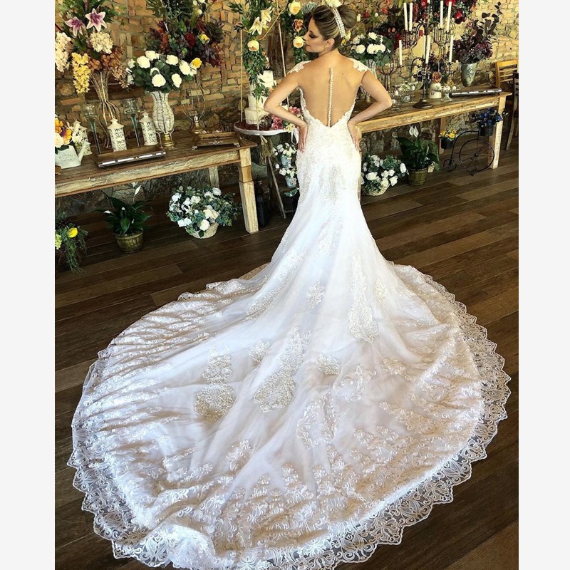 Ball Gown Wedding Dresses Sweetheart Corset Floor Length Princess Bridal Gowns Beaded Lace Pearls Custom Made WD0006