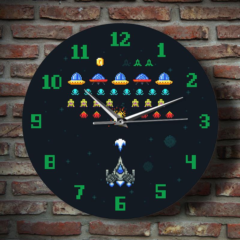 Space Alien Invader Pixel Spaceship Kids Game Room Wall Clock Vintage Video Arcade Printed Acrylic Clocks
Space Alien Invader Pixel Spaceship Kids Game Room Wall Clock Vintage Video Arcade Printed Acrylic Clocks