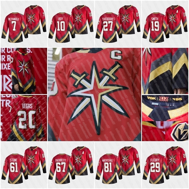 Arc-Andre Fleury Vegas Golden Knights 2021 Reverse Retro Jersey William Karlsson Ryan Reaves Reilly Smith Max Pacioretty Mark Stone Jerse