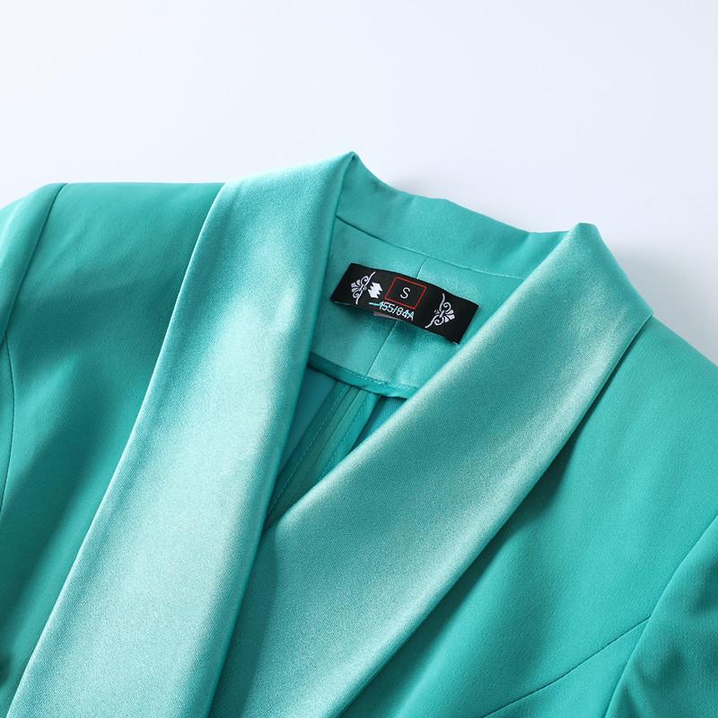 Women's Two Piece Pants 2021 Women Suits Clothes Summer Fashion Business Casual Short Sleeve Slim Blazer And Office Ladies Work Wear