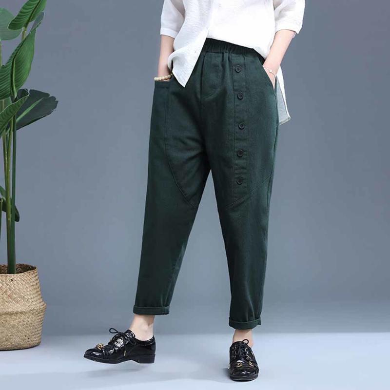 Women's Pants & Capris 2021 Loose Fall Clothes For Women Arts Style Elastic Waist Harem Vintage Baggy Harajuku Simple Trousers, Black
Women's Pants & Capris 2021 Loose Fall Clothes For Women Arts Style Elastic Waist Harem Vintage Baggy Harajuku Simple Trousers, Black